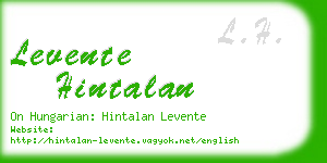 levente hintalan business card